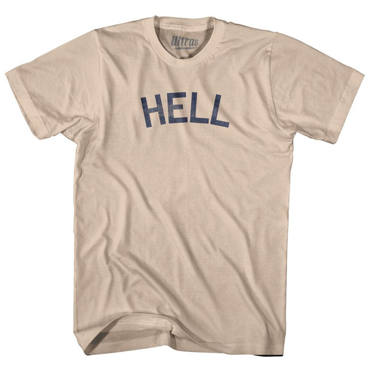 Hell Adult Cotton T-Shirt-Creme