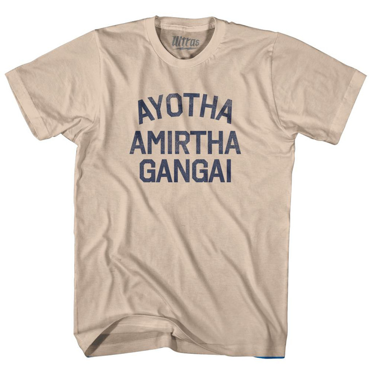 Ayotha Amirtha Gangai Adult Cotton T-Shirt - Creme