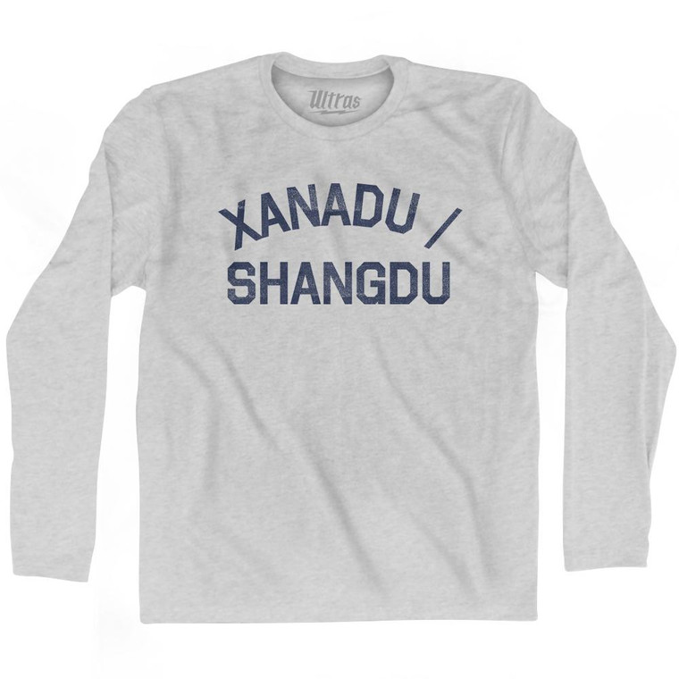 Xanadu Shangdu Adult Cotton Long Sleeve T-Shirt - Grey Heather
