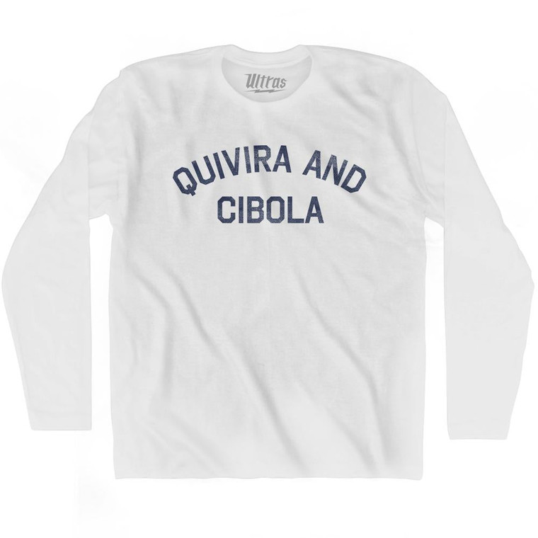 Quivira And Cibola Adult Cotton Long Sleeve T-Shirt - White