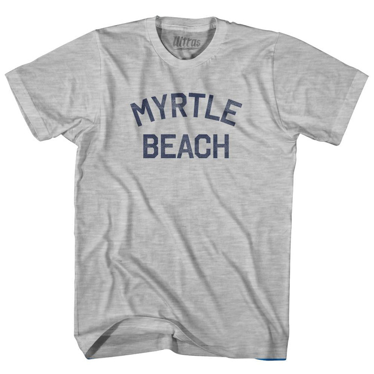 Myrtle Beach Womens Cotton Junior Cut T-Shirt - Grey Heather Myrtle Beach Womens Cotton Junior Cut T-Shirt - Grey Heather
