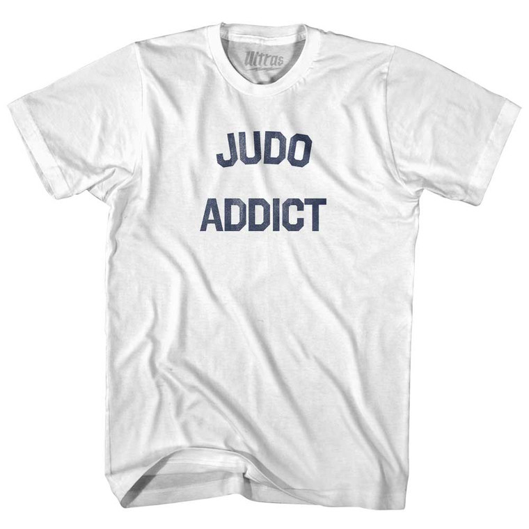 Judo Addict Adult Cotton T-shirt-White