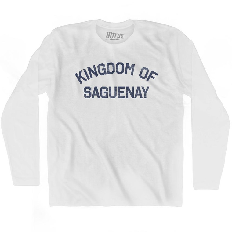 Kingdom Of Saguenay Adult Cotton Long Sleeve T-Shirt-White