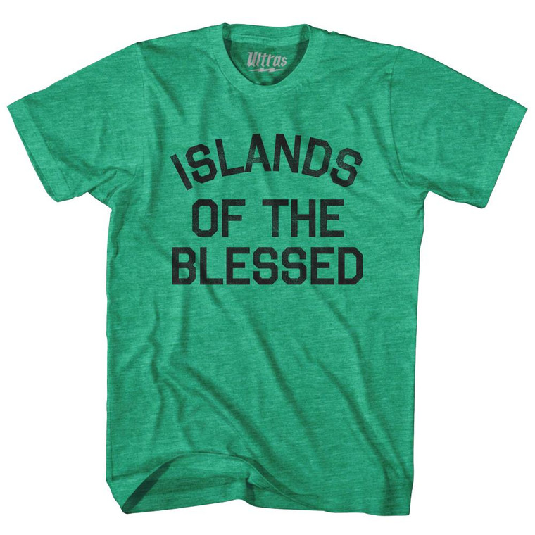 Islands Of The Blessed Adult Tri-Blend T-Shirt-Heather Green