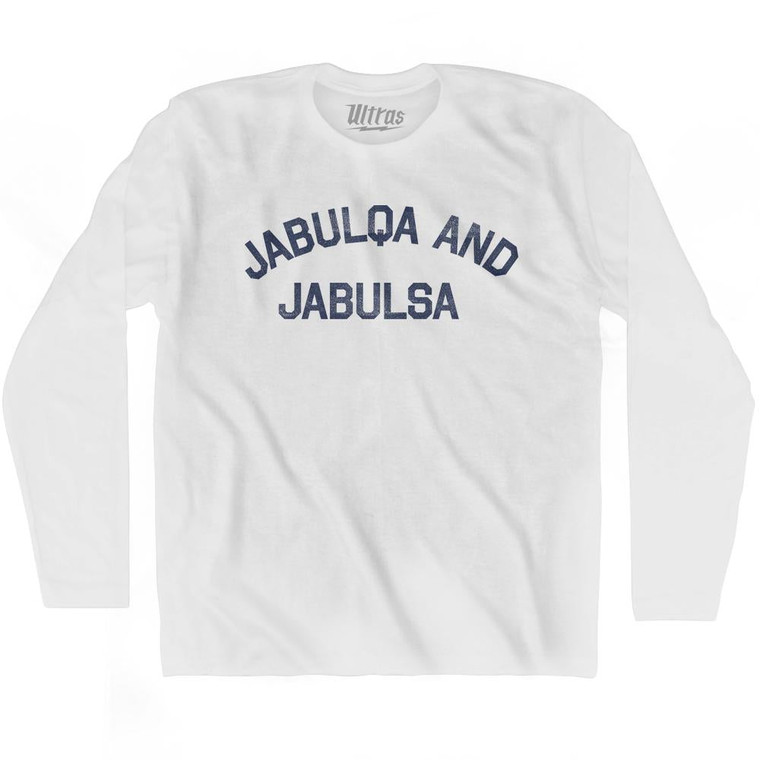 Jabulqa And Jabulsa Adult Cotton Long Sleeve T-Shirt - White