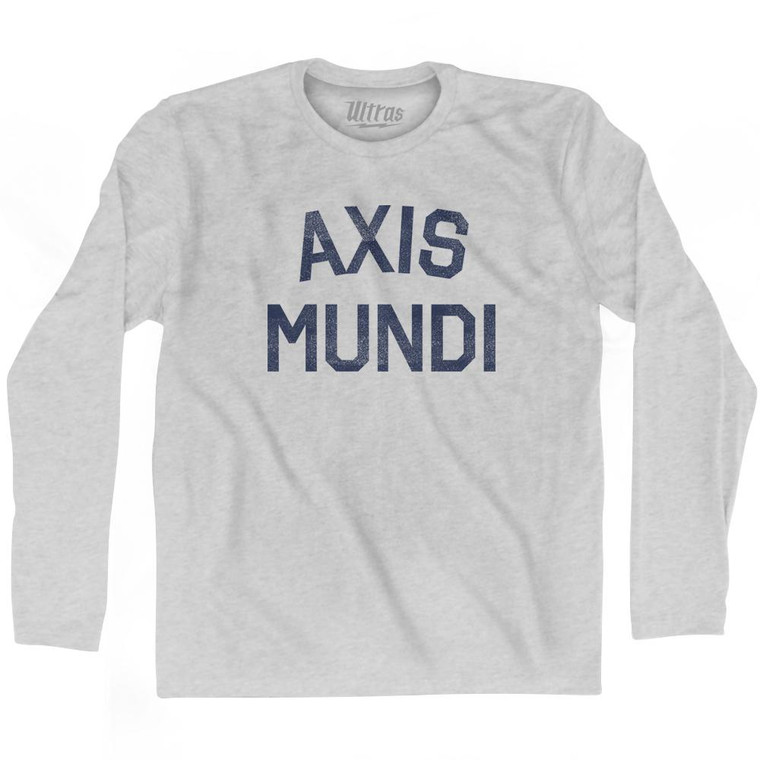 Axis Mundi Adult Cotton Long Sleeve T-Shirt - Grey Heather