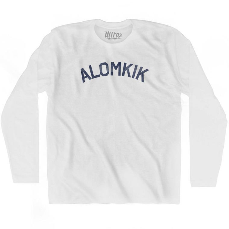 Alomkik Adult Cotton Long Sleeve T-Shirt-White