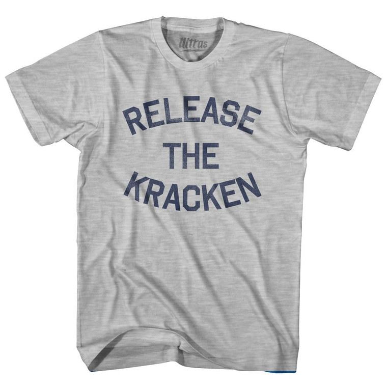 Release The Kracken Womens Cotton Junior Cut T-Shirt-Grey Heather