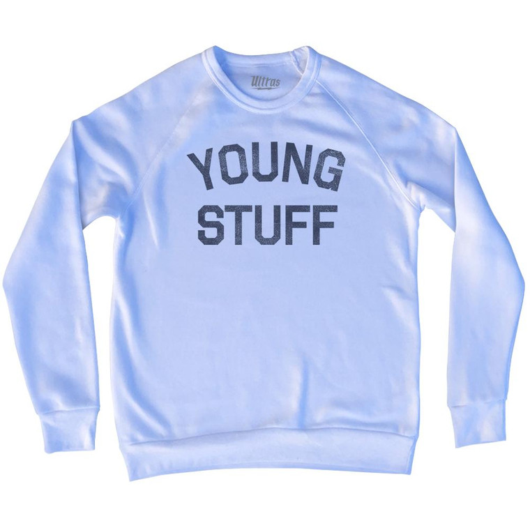 Young Stuff Adult Tri-Blend Sweatshirt-White