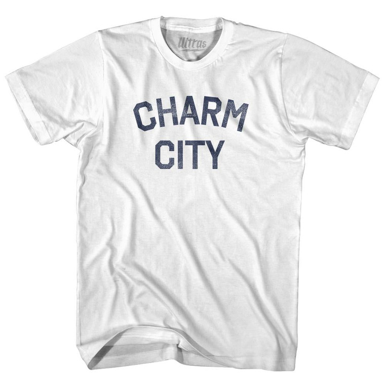 Charm City Adult Cotton T-Shirt - White