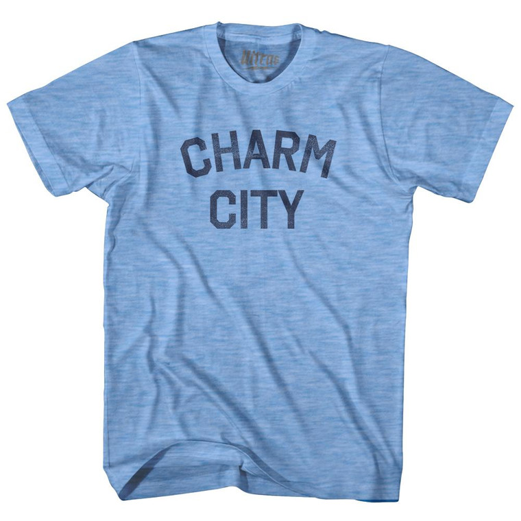 Charm City Adult Tri-Blend T-Shirt - Athletic Blue