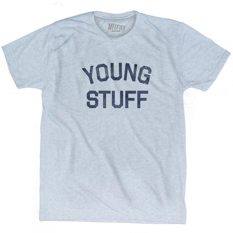 Young Stuff Adult Tri-Blend T-Shirt - Athletic White