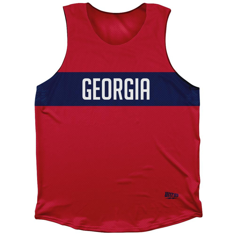 Georgia Finish Line Athletic Tank Top-Red