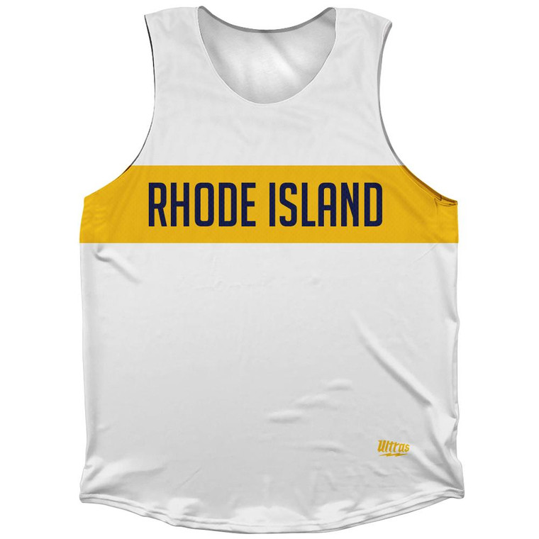 Rhode Island Finish Line Athletic Tank Top-White