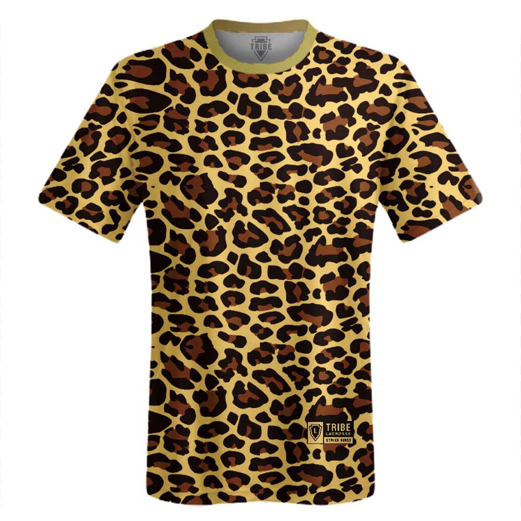 Cheetah Print Lacrosse Shooter Shirt - Yellow