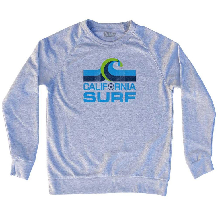 California Surf Adult Tri-Blend Sweatshirt - Heather Grey