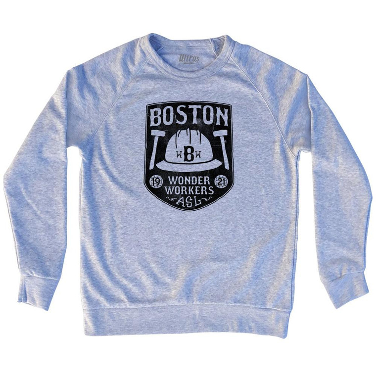 Boston Wonder Workers Adult Tri-Blend Sweatshirt - Heather Grey