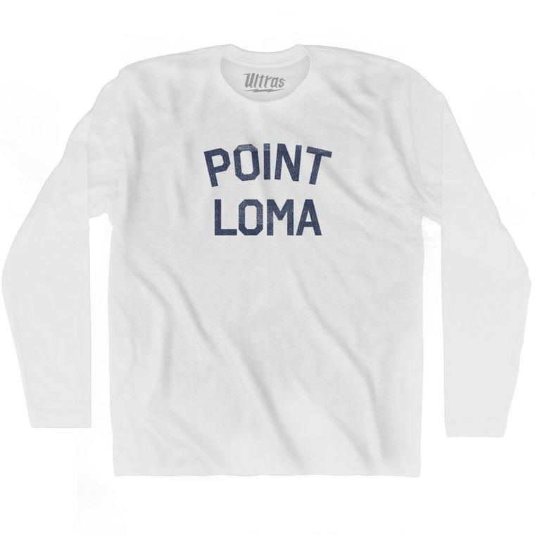 Point Loma Adult Cotton Long Sleeve T-Shirt - White