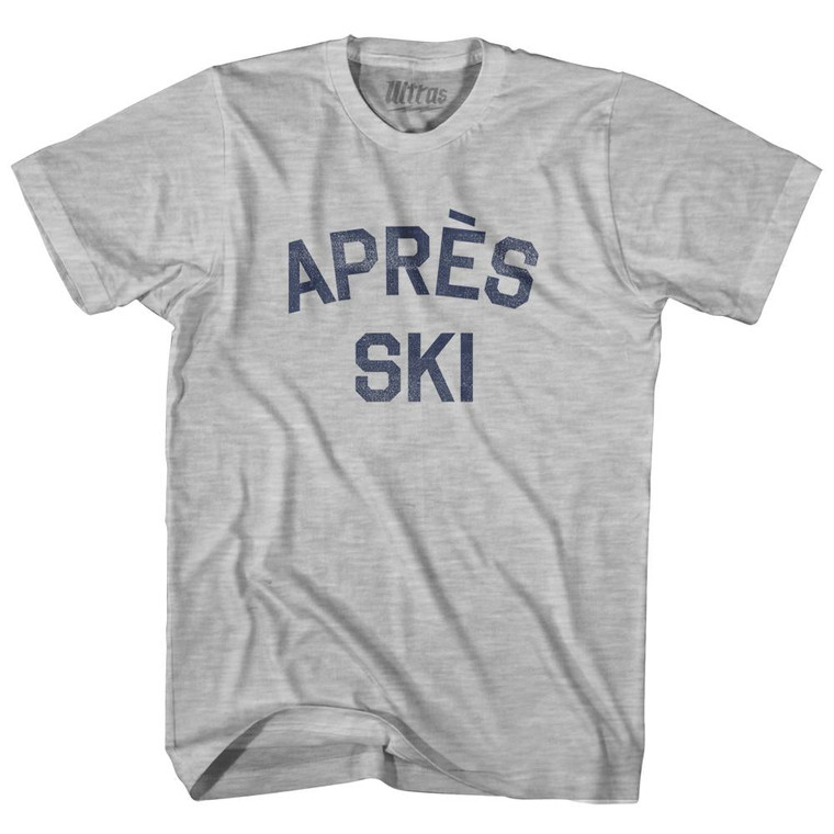 Apres Ski Womens Cotton Junior Cut T-Shirt - Grey Heather