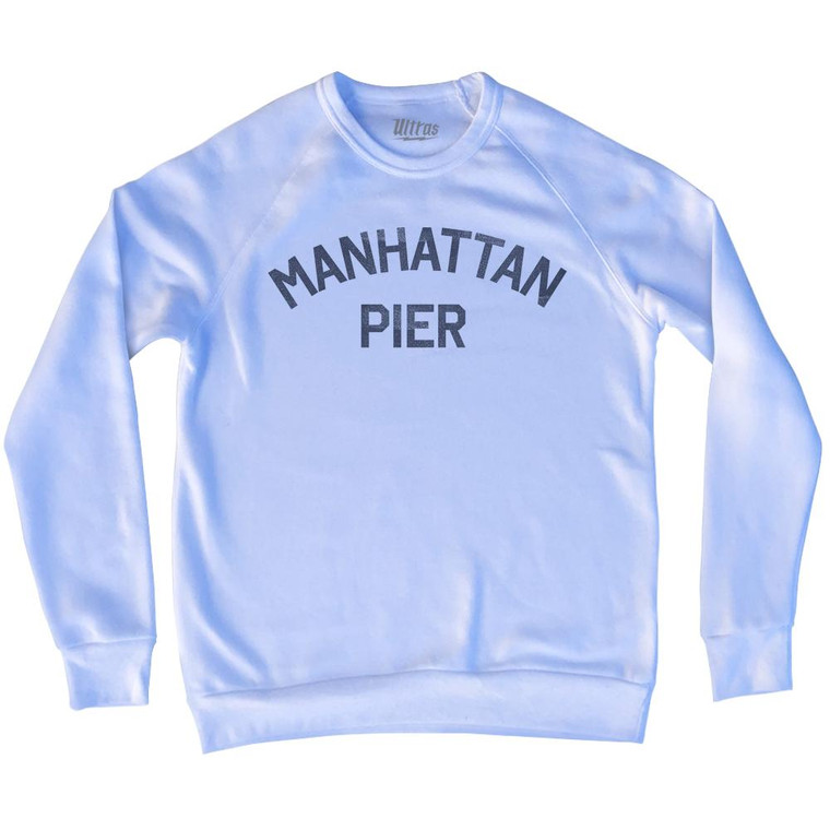 Manhattan Pier Adult Tri-Blend Sweatshirt - White