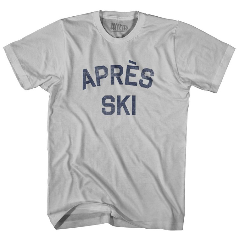 Apres Ski Adult Cotton T-Shirt - Cool Grey