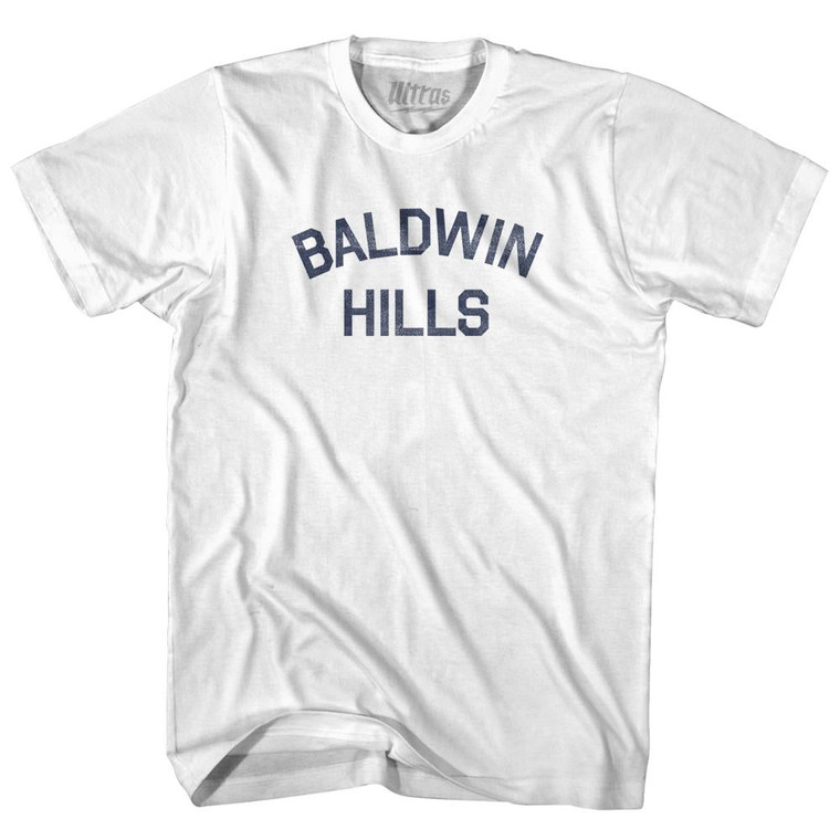 Baldwin Hills Adult Cotton T-Shirt - White