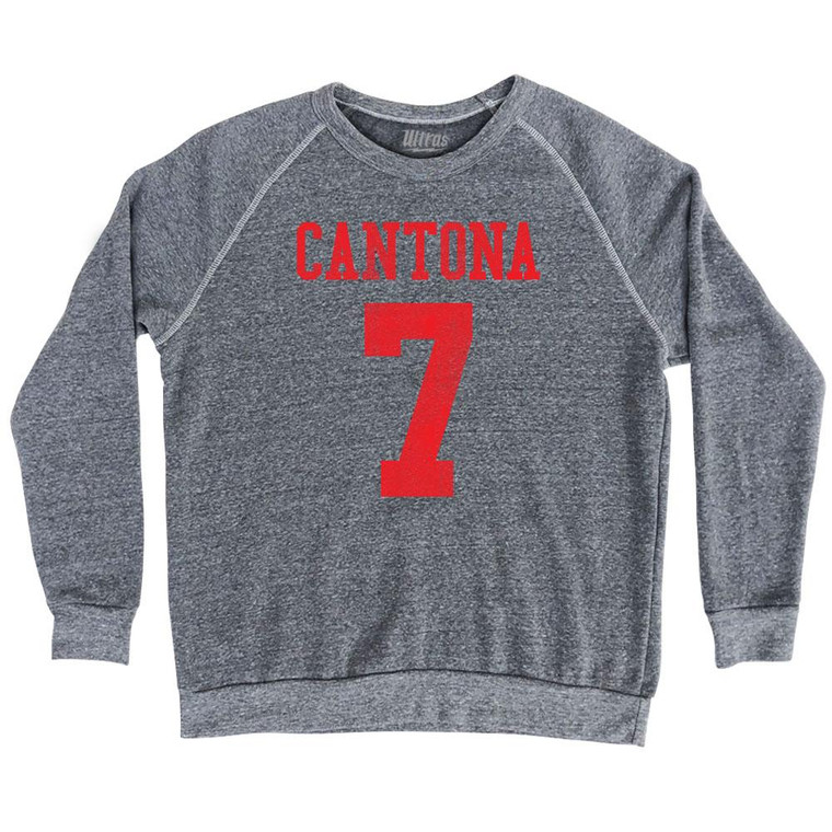 Cantona 7 Adult Tri-Blend Sweatshirt - Athletic Grey