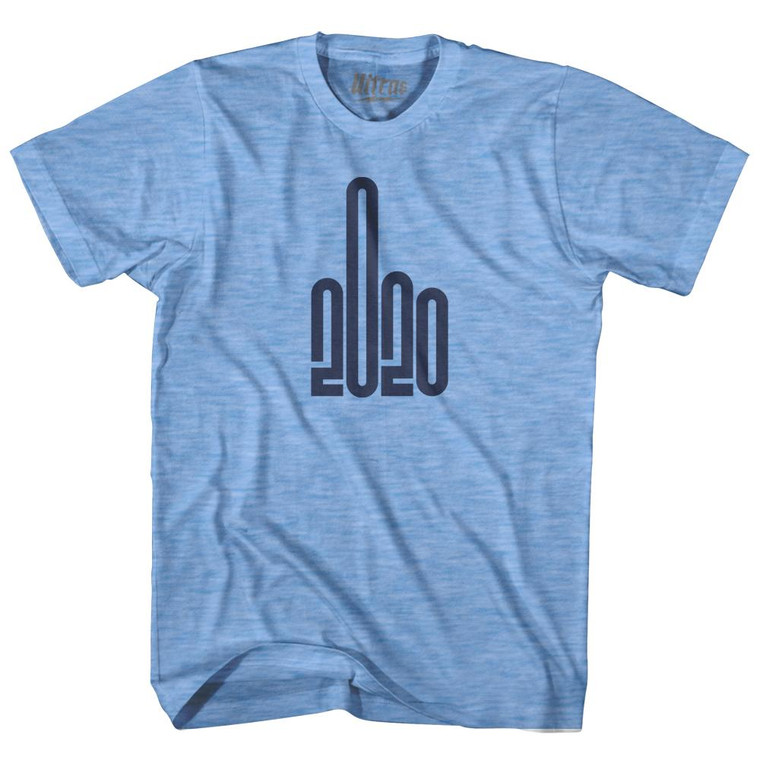 Middle Finger Adult Tri-Blend T-Shirt - Athletic Blue