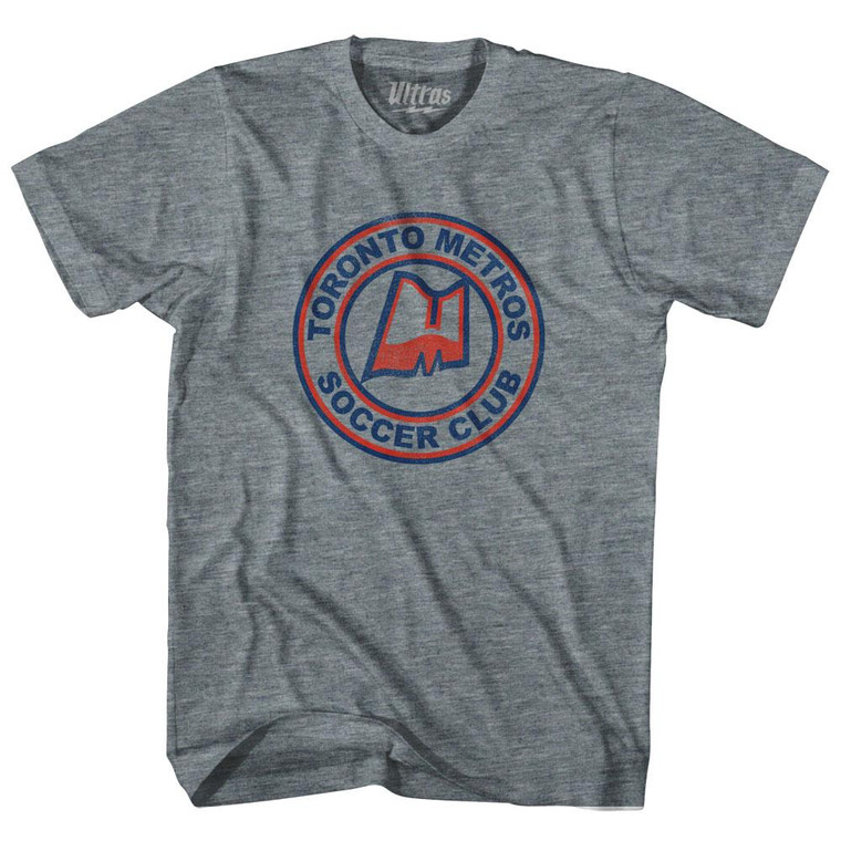 Toronto Metros Soccer Club Adult Tri-Blend T-Shirt-Athletic Grey