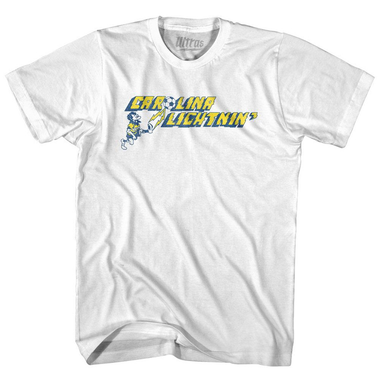 Carolina Lightnin Soccer Adult Cotton T-Shirt - White