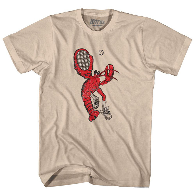 Boston Tennis Lobster Adult Cotton T-Shirt-Creme