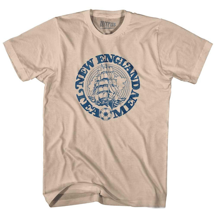 New England Tea Men Adult Cotton T-Shirt-Creme
