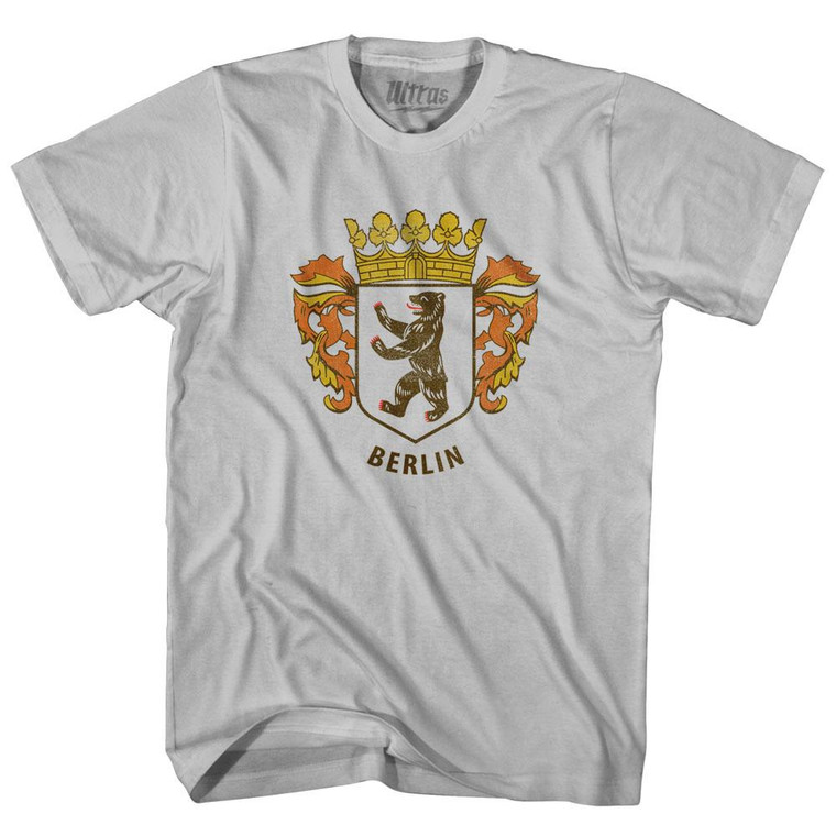 Berlin Coat Of Arms Adult Cotton T-Shirt - Cool Grey