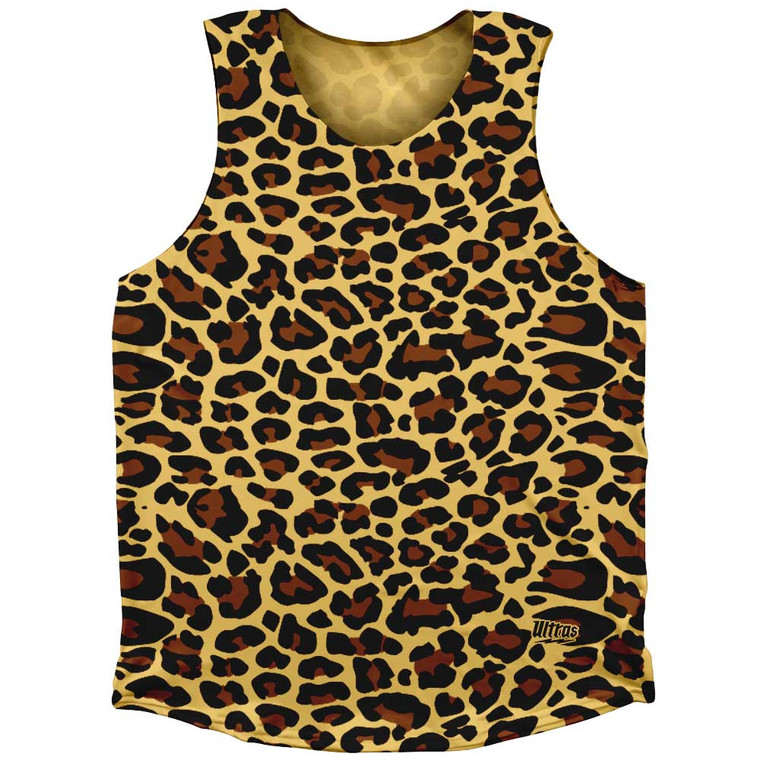 Cheetah Print Athletic Tank Top - Yellow