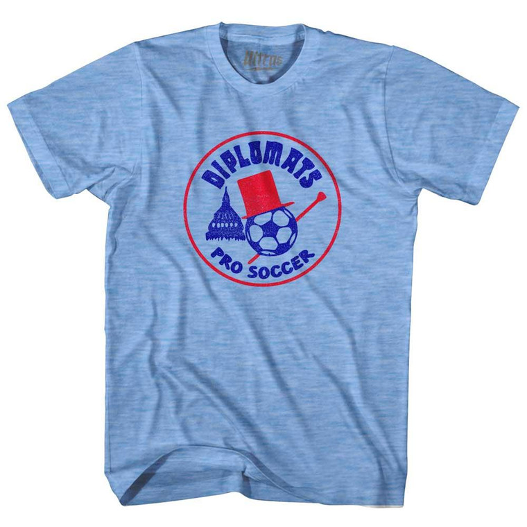 Diplomats Soccer Pro Soccer Adult Tri-Blend T-Shirt - Athletic Blue