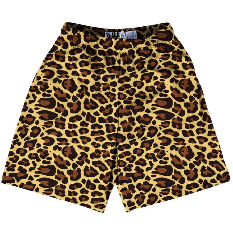 Cheetah Print Sublimated Lacrosse Shorts Made in USA - Yellow