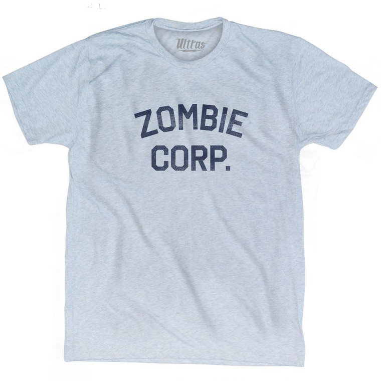 Zombie Corp Adult Tri-Blend T-Shirt - Athletic White