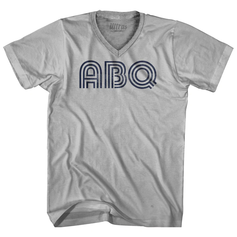 Albuquerque ABQ Airport Adult Tri-Blend V-neck T-shirt - Cool Grey