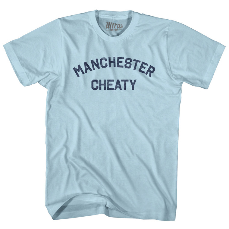 Manchester Cheaty Adult Cotton T-shirt - Light Blue