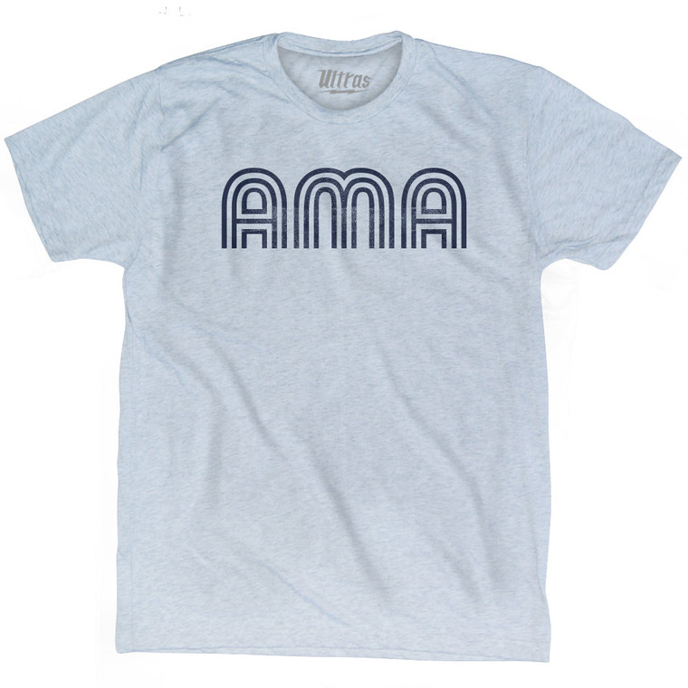 Amarillo AMA Airport Adult Tri-Blend T-shirt - Athletic White