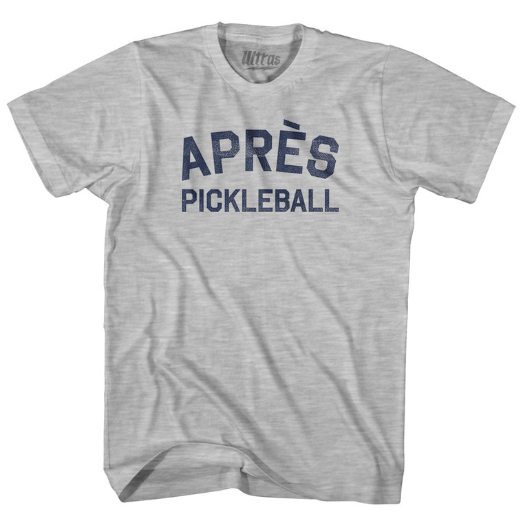 Apres Pickleball Adult Cotton T-shirt - Grey Heather