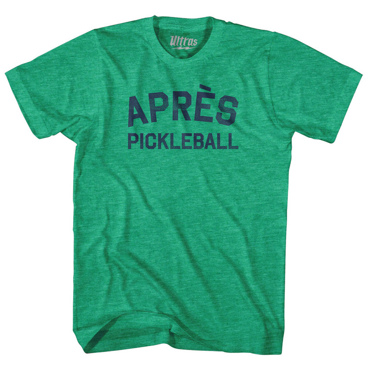 Apres Pickleball Adult Tri-Blend T-shirt - Athletic Green