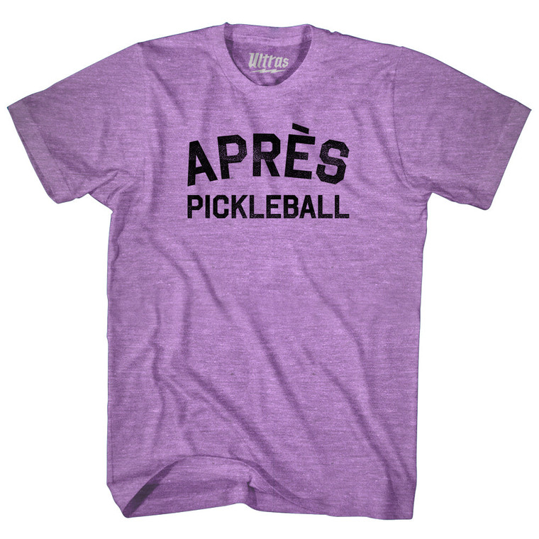 Apres Pickleball Adult Tri-Blend T-shirt - Athletic Purple