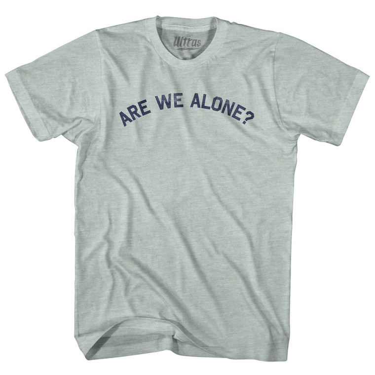 Are We Alone Adult Tri-Blend T-shirt - Athletic Cool Grey