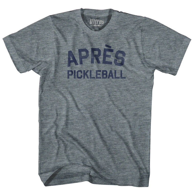 Apres Pickleball Adult Tri-Blend T-shirt - Athletic Grey