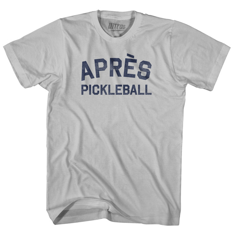 Apres Pickleball Adult Cotton T-shirt-Cool Grey