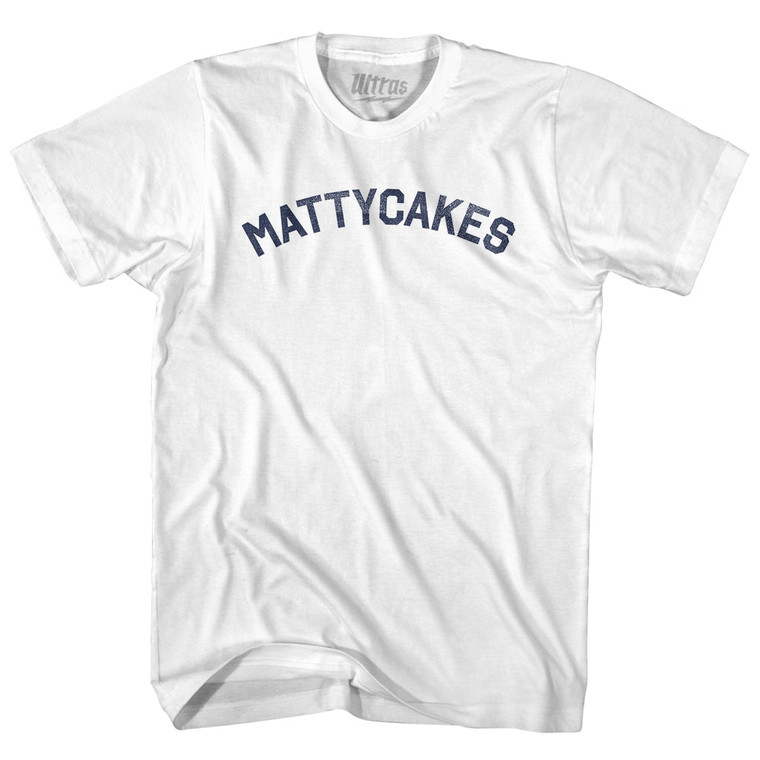 Mattycakes Womens Cotton Junior Cut T-Shirt - White