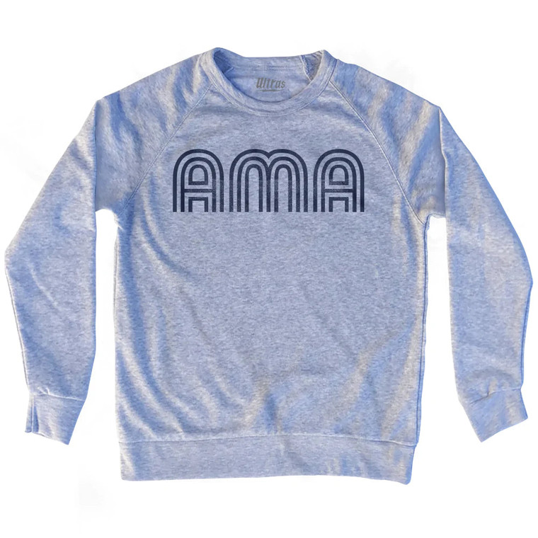 Amarillo AMA Airport Adult Tri-Blend Sweatshirt - Heather Grey