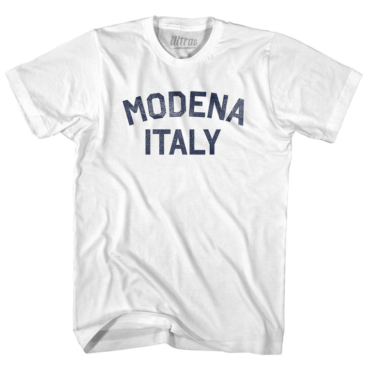 Modena Italy Adult Cotton T-shirt - White