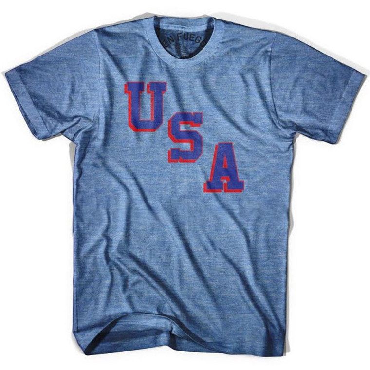 USA Miracle Tri-blend T-shirt - Athletic Blue